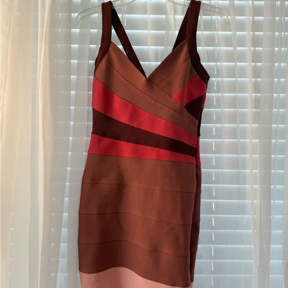 Elegant Multicolor Bandage Dress